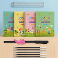 Kids Magic Practice Book Set (4 Books) –with 5 Refill Magic Pens
